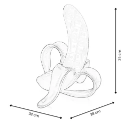 Statues & Sculptures Table Top|Contemporary-Banana Burst 35cm Gold Resin Indoor Sculpture