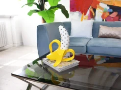 Statues & Sculptures Table Top|Contemporary-Banana Burst 35cm Yellow Stud Resin Indoor Sculpture