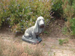 Statues & Sculptures Dogs-Basset Hound Stone Garden Ornament