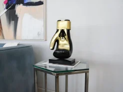 Statues & Sculptures Table Top|Contemporary-Boxing Hero 37cm Black Resin Indoor Sculpture