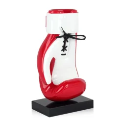 Statues & Sculptures Table Top|Contemporary-Boxing Hero 37cm Red Resin Indoor Sculpture