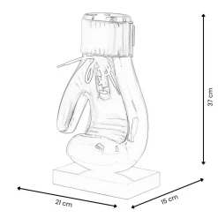Statues & Sculptures Table Top|Contemporary-Boxing Hero 37cm Red Resin Indoor Sculpture