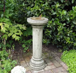 Statues & Sculptures Garden Sundials-Brighton Aged Brass Stone Garden Sundial