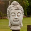 Statues & Sculptures Buddha-Buddha Head Bust Stone Garden Ornament