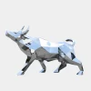 Statues & Sculptures Farm|Contemporary-Bull 146cm Geometric Metal Garden Sculpture
