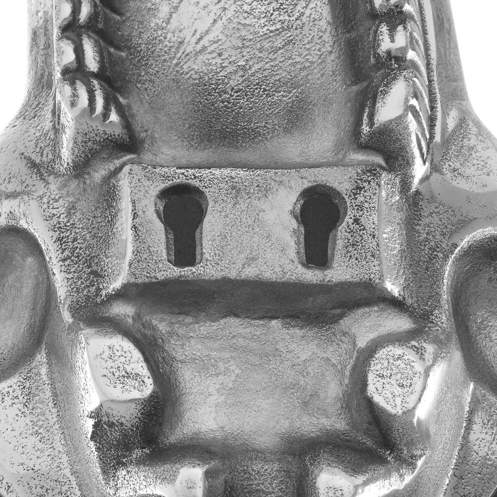 Statues & Sculptures Wall Art|Animals-Bull Skull 61cm Silver Metal Wall Sculpture