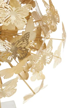 Statues & Sculptures Table Top|Abstract-Butterfly Mirage 64cm Gold Metal Indoor Sculpture