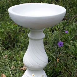 Statues & Sculptures Bird Baths-Buttermere Marble Resin Modern Garden Bird Bath