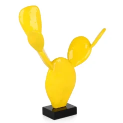Statues & Sculptures Table Top|Contemporary-Cactus Bloom 61cm Yellow Resin Indoor Sculpture