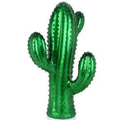 Statues & Sculptures Floor Standing|Contemporary-Cactus Essence 68cm Green Resin Indoor Sculpture