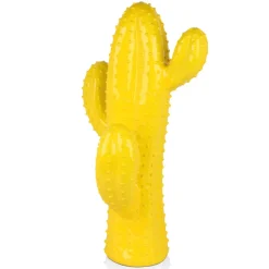 Statues & Sculptures Floor Standing|Contemporary-Cactus Essence 68cm Yellow Resin Indoor Sculpture