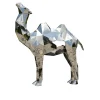 Statues & Sculptures Wildlife|Contemporary-Camel 210cm Geometric Metal Garden Sculpture