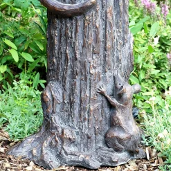 Statues & Sculptures Cats-Cat & Mouse Bronze Resin Garden Ornament