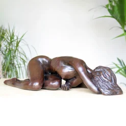 Statues & Sculptures Figurative|Table Top-Caterina I Figurine Bronze Indoor Sculpture