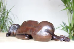 Statues & Sculptures Figurative|Table Top-Caterina I Figurine Bronze Indoor Sculpture