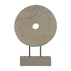 Statues & Sculptures Table Top|Abstract-Celestial Circle 50cm Wood Indoor Sculpture