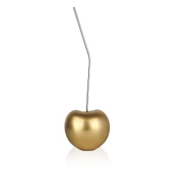 Statues & Sculptures Table Top|Contemporary-Cherry Pop 44cm Gold Resin Indoor Sculpture