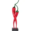 Statues & Sculptures Floor Standing|Contemporary-Chilli Fusion 88cm Red Resin Indoor Sculpture