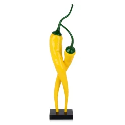 Statues & Sculptures Table Top|Contemporary-Chilli Fusion 59cm Yellow Resin Indoor Sculpture