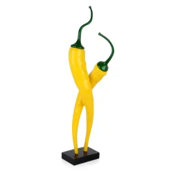 Statues & Sculptures Table Top|Contemporary-Chilli Fusion 59cm Yellow Resin Indoor Sculpture
