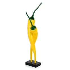 Statues & Sculptures Table Top|Contemporary-Chilli Fusion 59cm Yellow Resin Indoor Sculpture