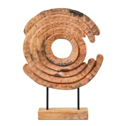 Statues & Sculptures Table Top|Abstract-Circular Dance 48cm Wood Indoor Sculpture