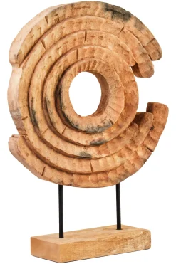 Statues & Sculptures Table Top|Abstract-Circular Dance 48cm Wood Indoor Sculpture