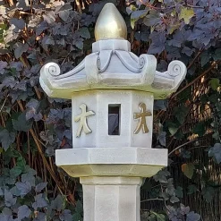 Statues & Sculptures Pagodas-Classic Candle Japanese Pagoda Lantern Stone Garden Ornament