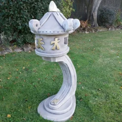 Statues & Sculptures Pagodas-Classic Curved Japanese Pagoda Lantern Stone Garden Ornament