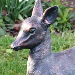 Statues & Sculptures Stags & Deers-Classic Fawn 30cm Bronze Metal Garden Statue
