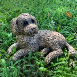 Statues & Sculptures Dogs-Cockapoo 25cm Bronze Resin Garden Ornament