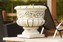 Statues & Sculptures Large|Round-Colmar Vase Stone Garden Planter