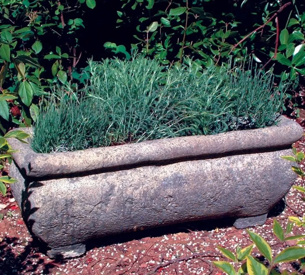 Statues & Sculptures Troughs-Continental Plant Trough 33cm Stone Garden Planter
