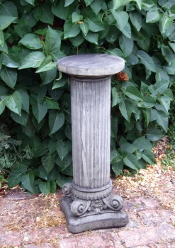 Statues & Sculptures Plinths & Pedestals-Corinthian Column Stone Garden Pedestal