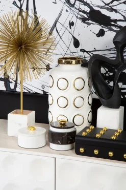 Statues & Sculptures Table Top|Abstract-Cosmic Bliss 64cm Gold Metal Indoor Sculpture