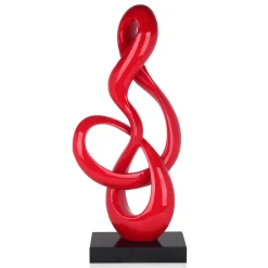 Statues & Sculptures Floor Standing|Abstract-Cosmic Flow 80cm Red Resin Indoor Sculpture