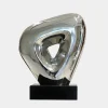Statues & Sculptures Table Top|Abstract-Cosmic Glow 37cm Silver Metal Indoor Sculpture