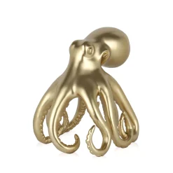 Statues & Sculptures Table Top|Animals-Cosmic Octopus 31cm Gold Resin Indoor Sculpture