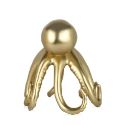 Statues & Sculptures Table Top|Animals-Cosmic Octopus 31cm Gold Resin Indoor Sculpture