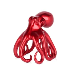 Statues & Sculptures Table Top|Animals-Cosmic Octopus 31cm Red Resin Indoor Sculpture