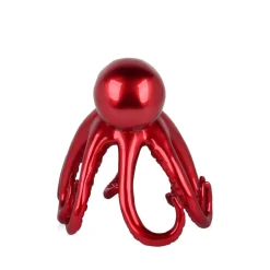Statues & Sculptures Table Top|Animals-Cosmic Octopus 22cm Red Resin Indoor Sculpture