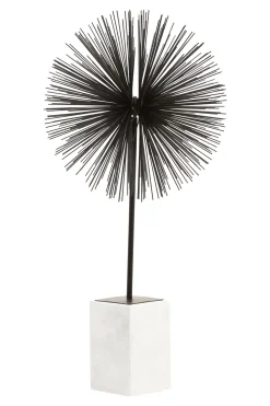 Statues & Sculptures Table Top|Abstract-Cosmic Pulse 64cm Black Metal Indoor Sculpture