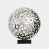 Statues & Sculptures Table Top|Abstract-Cosmic Sphere 44cm Silver Metal Indoor Sculpture