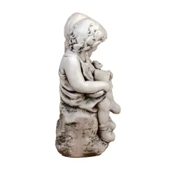 Statues & Sculptures Children-Country Boy & Girl 56cm Stone Resin Garden Statue
