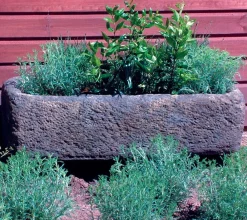 Statues & Sculptures Troughs-Country Plant Trough Stone Garden Planter
