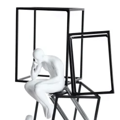 Statues & Sculptures Table Top|Contemporary-Creative Thinker 47cm Metal Indoor Sculpture