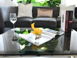 Statues & Sculptures Table Top|Animals-Cubic Bird 14cm Caio Yellow Resin Indoor Sculpture