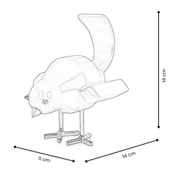 Statues & Sculptures Table Top|Animals-Cubic Bird 14cm Caio Yellow Resin Indoor Sculpture