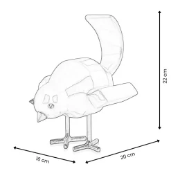 Statues & Sculptures Table Top|Animals-Cubic Bird 22cm Caio Yellow Resin Indoor Sculpture