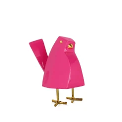 Statues & Sculptures Table Top|Animals-Cubic Bird 14cm Magenta Resin Indoor Sculpture